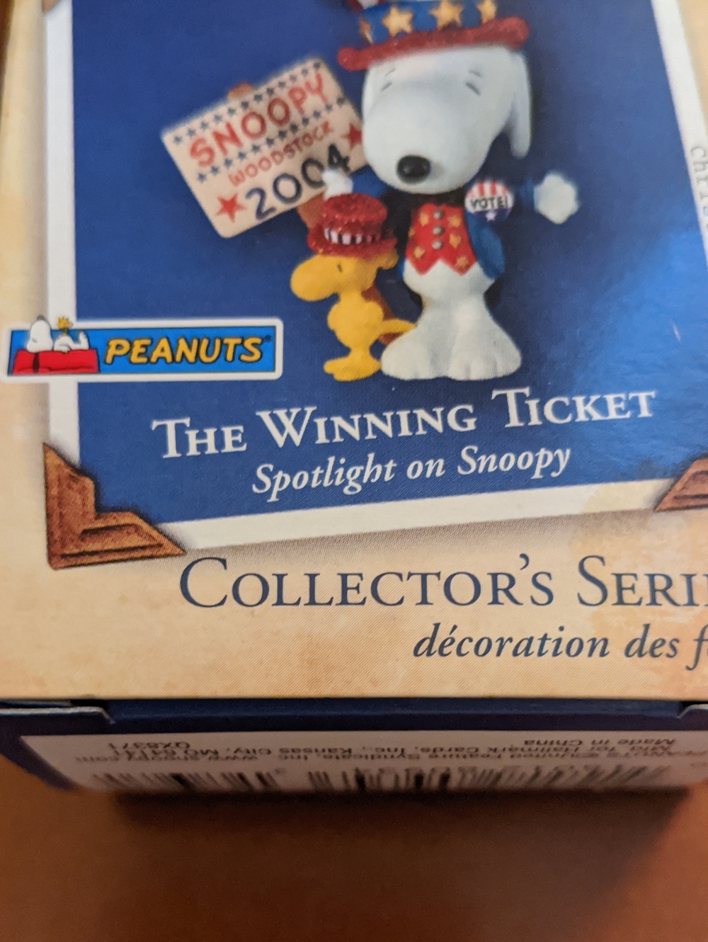 Hallmark Keepsake 2004 The Winning Ticket Snoopy & Woodstock 7th In Series